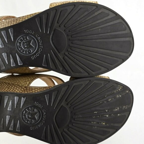 Mephisto Women's Patent Reptile Leather Slip On Strappy Wedge Sandals Size 36 - Picture 15 of 16